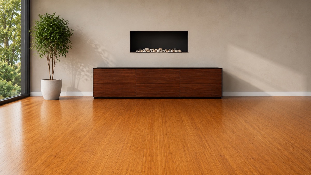 Sky Lounge — Carbonized Bamboo, straight-lay, KR Puram, 650 sq ft
